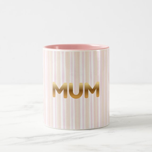 Elegant Golden MUM Mug - Minimalist Mother's Day  (Center)