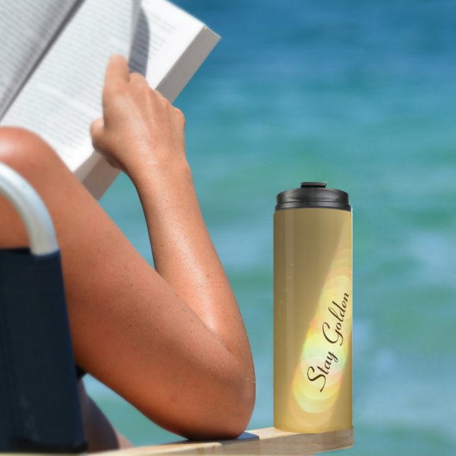 Elegant Golden Rainbow Customizable Thermal Tumbler (Creator Uploaded)