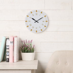 Elegant Golden Roman Numeral Clock Frame