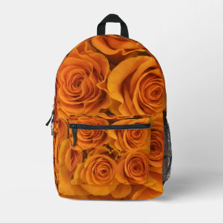 Elegant Golden Rose Garden Daily Bookbag Printed Backpack