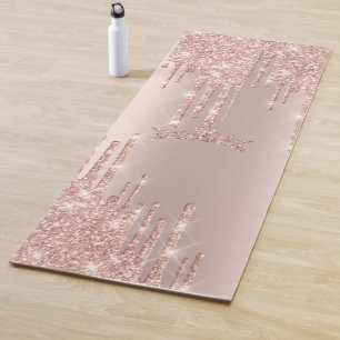 Elegant golden rose glitter, royal  yoga mat
