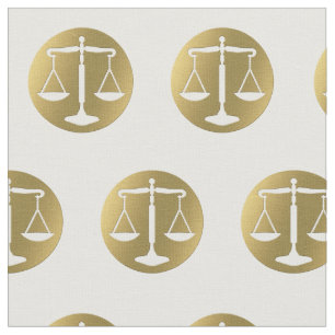 Elegant Golden Scales of Justice   Lawyer Fabric