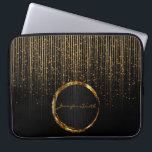 Elegant Golden Star Lights with DIY Name Laptop Sleeve<br><div class="desc">Elegant Golden Star Lights with DIY Name design. Electronic Laptop Sleeves. ⭐This Product is 100% Customizable. Graphics and /or text can be added, deleted, moved, resized, changed around, rotated, etc... 99% of my designs in my store are done in layers. This makes it easy for you to resize and move...</div>