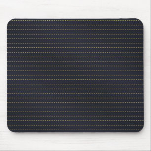 Elegant Golden Yellow Dashed Stripes Bluish Grey Mouse Pad