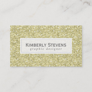 Elegant Golden Yellow Glitter & Sparkles Business Card