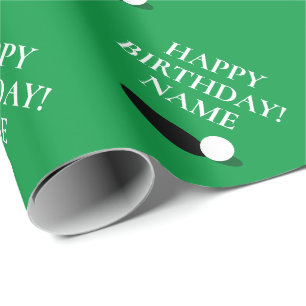 Elegant golf Birthday wrapping paper for golfer