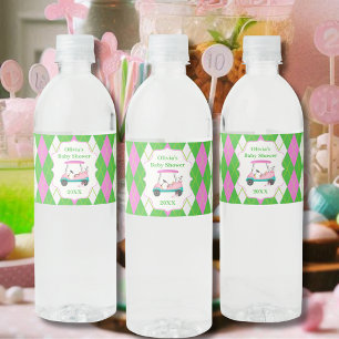 Elegant Golf Cart Ready For Baby Shower  Water Bottle Label