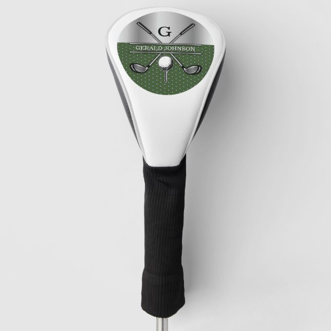 Elegant Golf Monogram Customized Design Head Cover (Front)