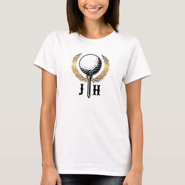 Elegant Golf Monogram Customized T-Shirt (Front)