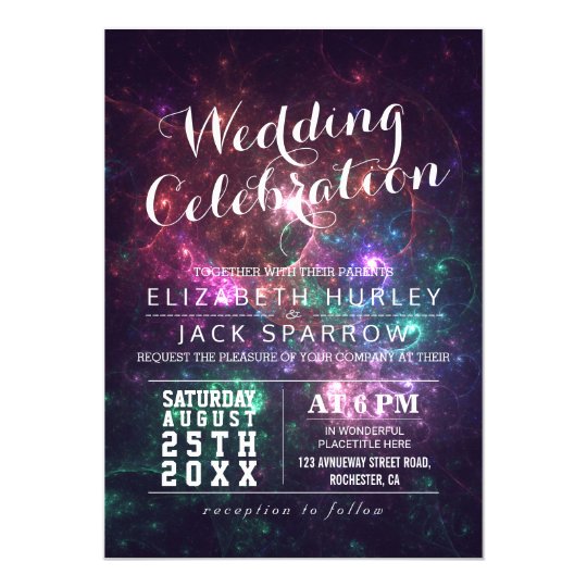 Elegant Gorgeous Galaxy Wedding Invitations