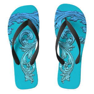 Elegant Goth Design Flip Flops