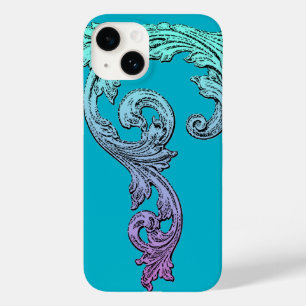 Elegant Goth Design in Blue  Case-Mate iPhone 14 Case