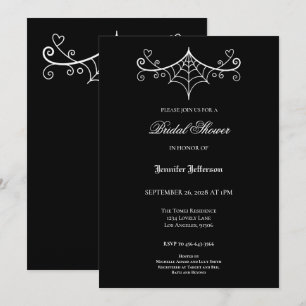 Elegant Gothic Bridal Shower Announcement