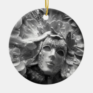Elegant Gothic Carnival Mask Christmas Ornament