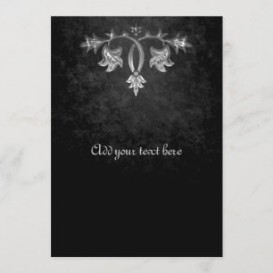 Elegant gothic dark romance wedding program