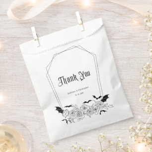 Elegant Gothic Floral Wedding Favour Bag