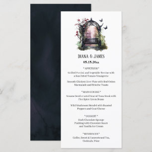 Elegant Gothic Garden Bench Menu