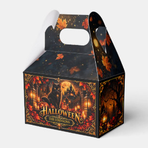 Elegant Gothic Halloween Black Cat Custom Favour B Favor Box