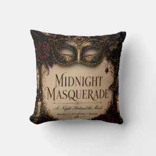 Elegant Gothic Halloween Dinner Party style Throw Pillow