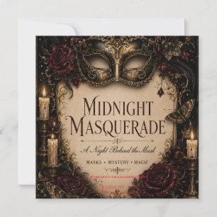 Elegant Gothic Halloween Dinner Party Thank You Card