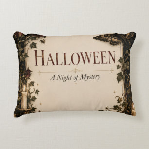 Elegant Gothic Halloween Party Celebration Accent Pillow