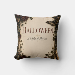 Elegant Gothic Halloween Party Celebration Throw Pillow