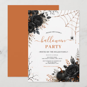 Elegant Gothic Halloween Party Invitation