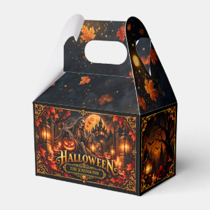 Elegant Gothic Halloween Skeleton Custom Favour Bo Favor Box