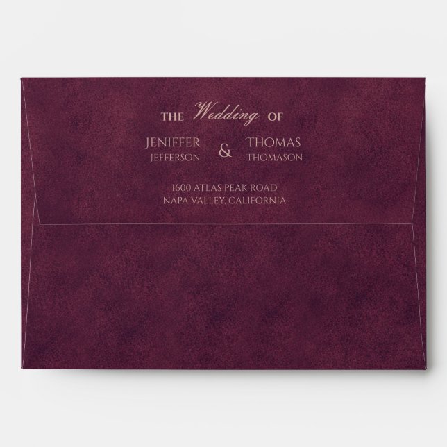 Elegant Gothic Halloween Wedding Envelope (Back (Top Flap))