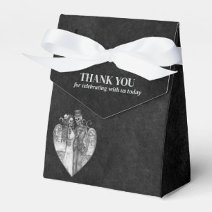 Elegant gothic halloween wedding  favour box