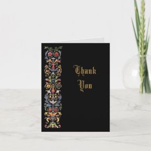 Elegant Gothic Illuminated Thank You Card