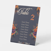 Elegant Gothic individual table seating chart