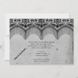 Elegant Gothic Lace Halloween Party Invitation