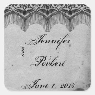 Elegant Gothic Lace Posh Wedding Envelope Seal