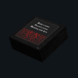 Elegant Gothic red and black wedding Gift Box<br><div class="desc">Beautiful,  elegant,  and classy Gothic red and black pattern background on a pretty keepsake box. Add 2 names and a wedding date.</div>