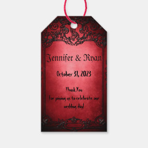 Elegant Gothic Rustic Red Gift Tags