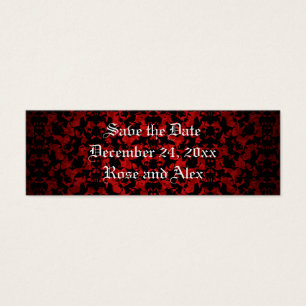 Elegant Gothic save the date mini book markers