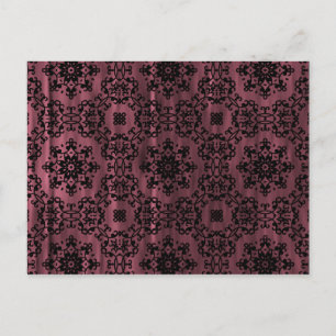 Elegant gothic victorian grunge mandala mauve postcard