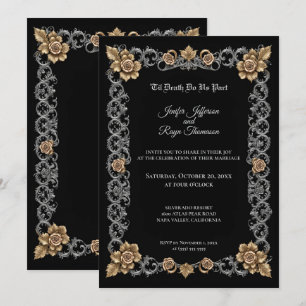 Elegant Gothic wedding Invitation