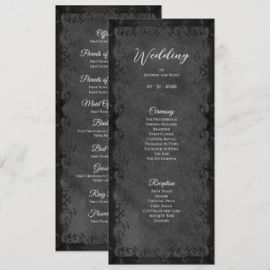 Elegant Gothic Wedding Program