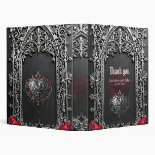 Elegant Gothic Wedding Rose Frame  Binder