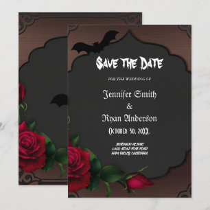 Elegant  Gothic  wedding save the date  Invitation