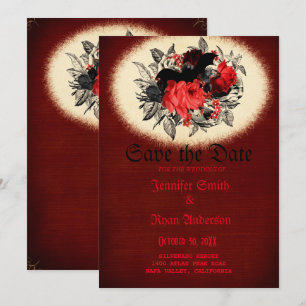Elegant  Gothic  wedding save the date  Invitation
