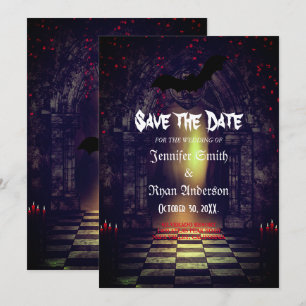 Elegant  Gothic  wedding save the date  Invitation