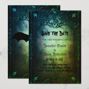 Elegant Gothic wedding save the date Invitation