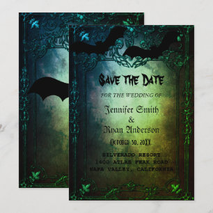Elegant Gothic wedding save the date Invitation