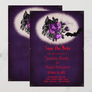 Elegant Gothic wedding save the date Invitation