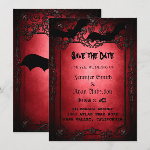 Elegant  Gothic  wedding save the date  Invitation