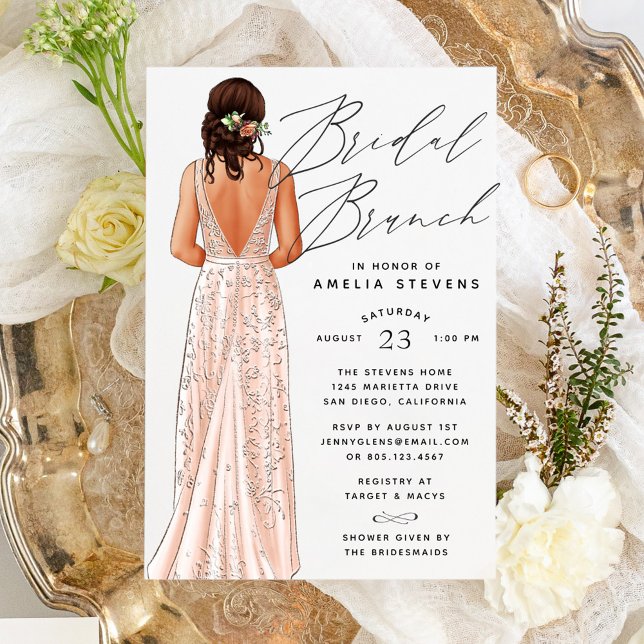 Elegant Gown Bridal Brunch Invitation (Creator Uploaded)