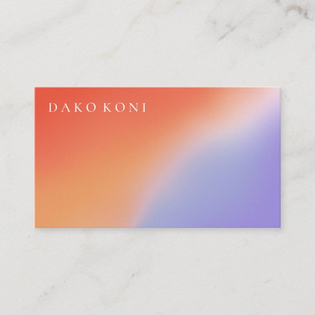 Elegant gradient business card (Front)